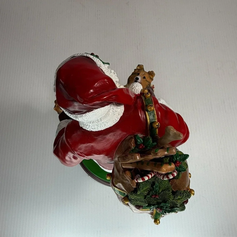 Danbury Mint Santa's Little Shelties Dog Christmas Figurine Sculpture EUC No Box
